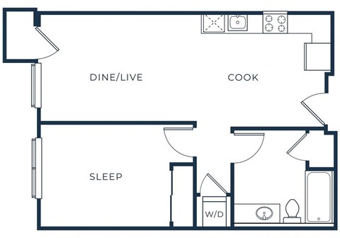 a floor plan of a house with a bedroom and a living room